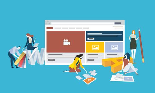 開發一套用于在線購物,數字營銷,團隊合作,商業策略和分析的網頁設計